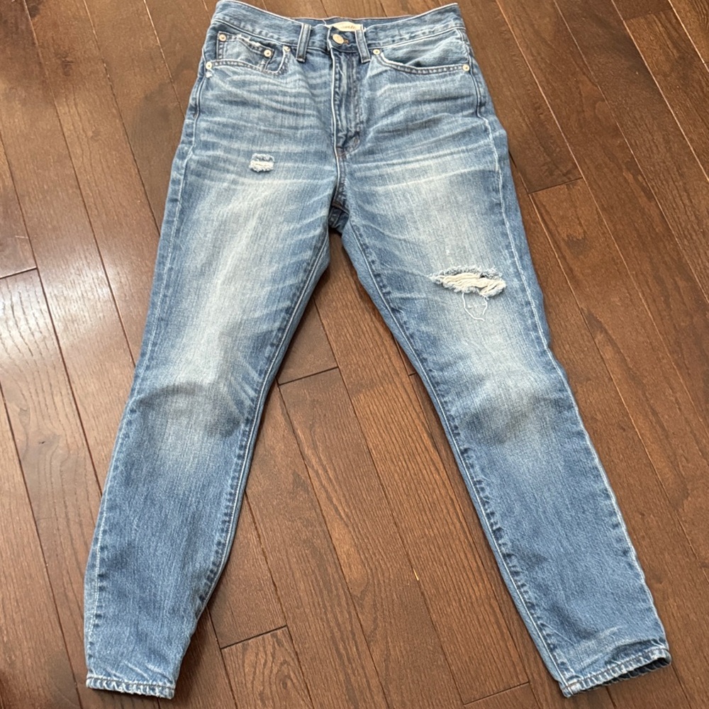 Madewell Light Blue Distressed Boyfriend Jeans